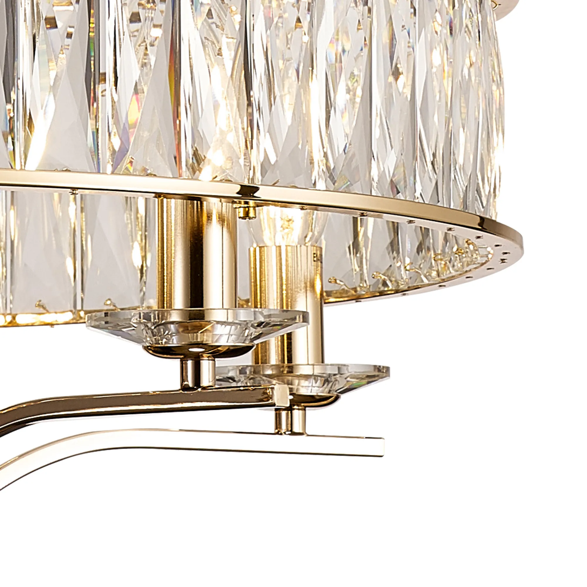 Vivienne Crystal Pendant/Semi Ceiling 6 Light French Gold IL31825  Diyas Vivienne French Gold